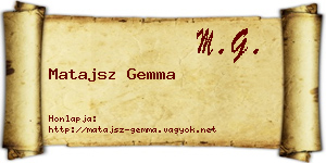 Matajsz Gemma névjegykártya